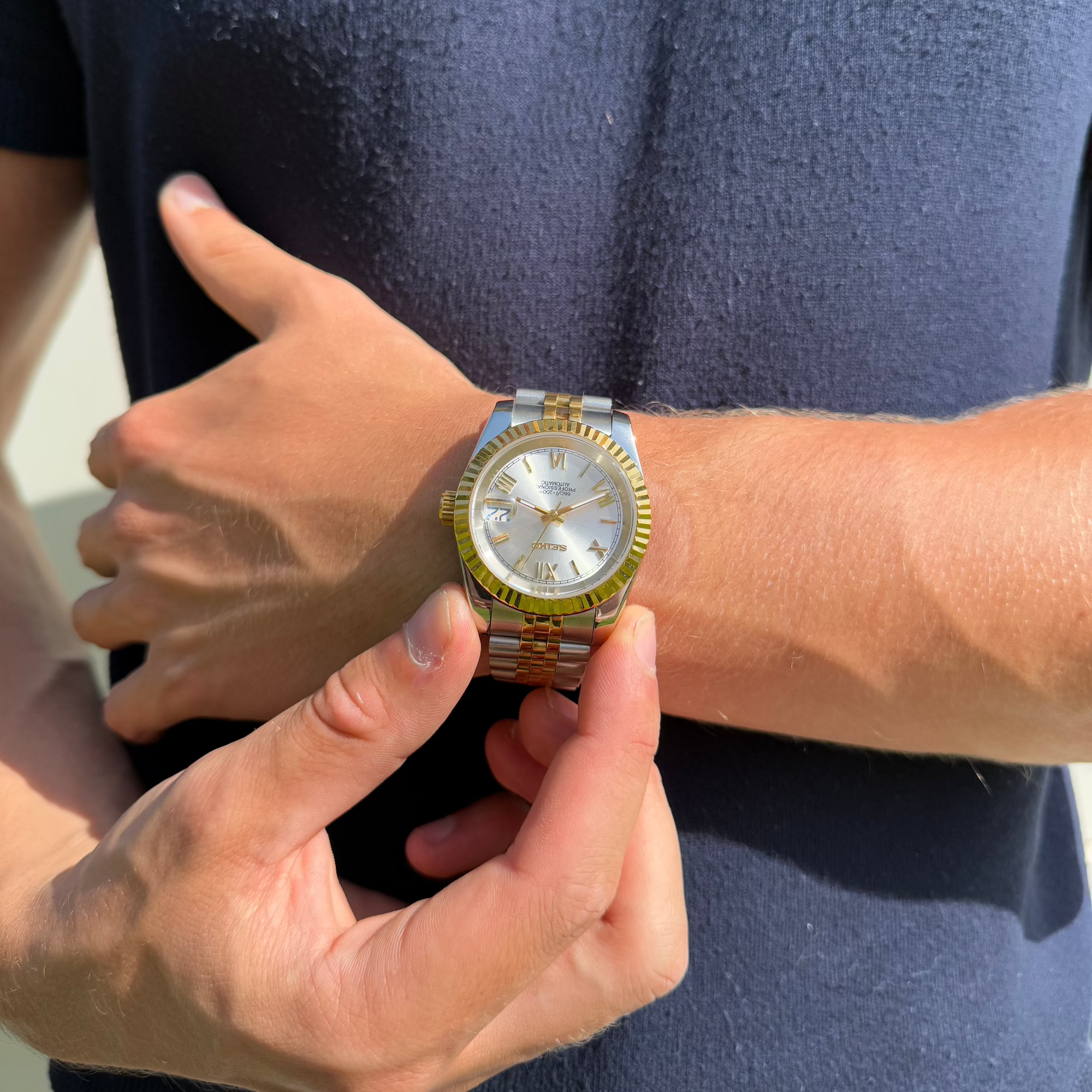 SEIKOJUST TWO TONE GOLD