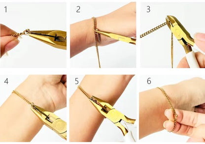 Sjika - Forever Bracelet Kit – DIY Permanente Armband Set – Goud & Zilverkleurige Armbanden met Tang – Trending - Eeuwig verbonden - Cadeauset