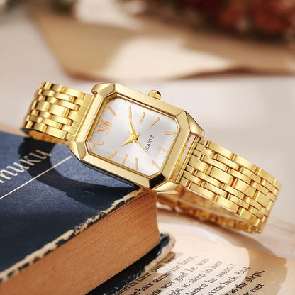 Sjika - Dameshorloge & Armband Set – 18K Gold Plated – Modieus, Elegant - Cadeau voor haar