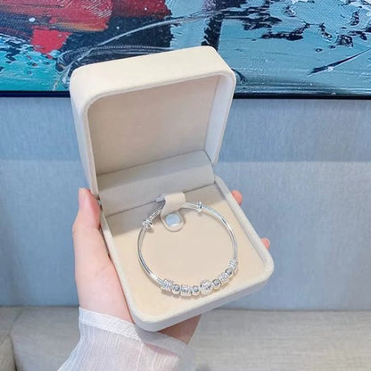 Sjika - S925 Zilveren Armband Dames – Sterling Silver Bangle met Bedels – Verstelbare Armband – Pandora Style - Cadeau voor haar