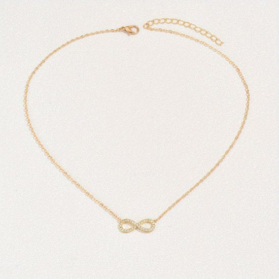 Sjika - Infinity Ketting Dames – 18K Goud Verguld – Zirkonia – Cadeau voor Haar