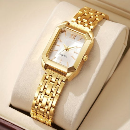 Sjika - Dameshorloge & Armband Set – 18K Gold Plated – Modieus, Elegant - Cadeau voor haar
