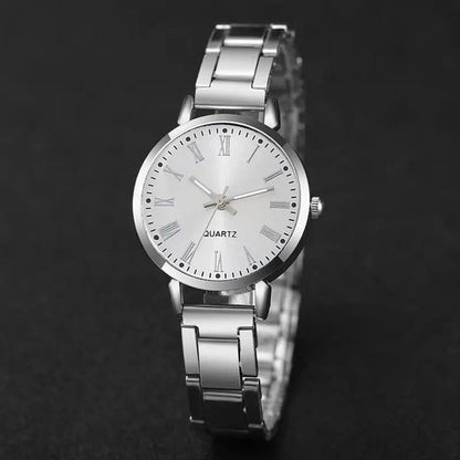 Sjika - Dames Horloge met Armband – Quartz Horloge Zilver – Luxe Dames Polshorloge Set - Cadeau voor haar