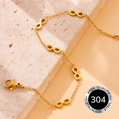 Sjika - Infinity Armband Dames | Gold Plated | Verstelbaar | Cadeau voor haar