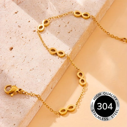 Sjika - Infinity Armband Dames | Gold Plated | Verstelbaar | Cadeau voor haar