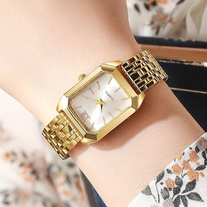Sjika - Dameshorloge & Armband Set – 18K Gold Plated – Modieus, Elegant - Cadeau voor haar