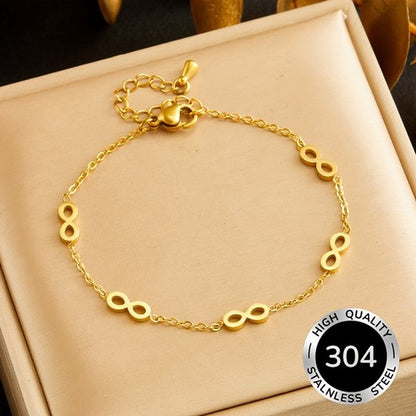 Sjika - Infinity Armband Dames | Gold Plated | Verstelbaar | Cadeau voor haar