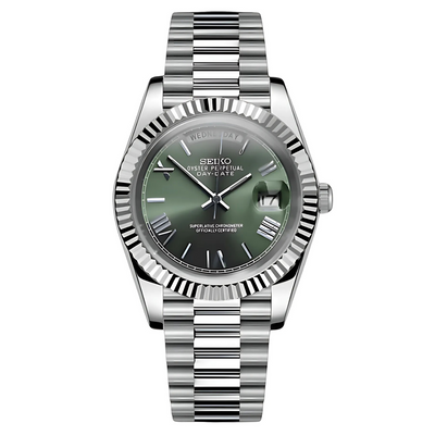 SEIKODATE OLIVE GREEN ROMAN