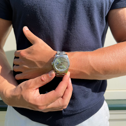 SEIKODATE OLIVE GREEN ROMAN