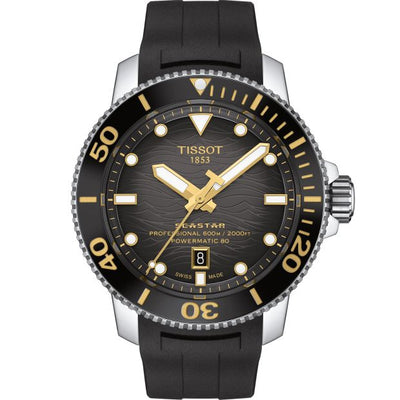 Tissot Seastar 2000 Professional (600m) Black / Gold Powermatic 80 - T1206071744101